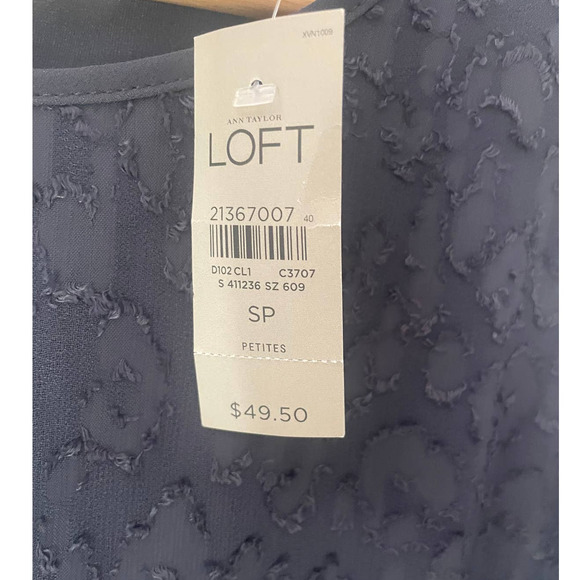 LOFT Mixed Texture Sleeveless Top Women's Small Petite NWT - Picture 5 of 9